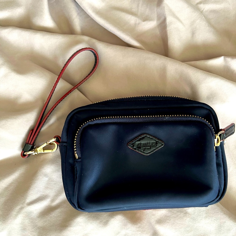 Small MZ Wallace bag. Navy with 2 straps